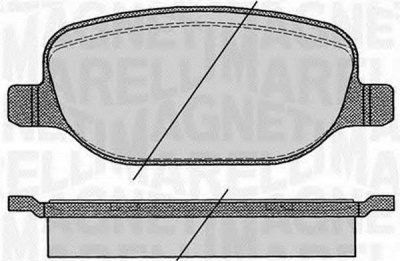 MAGNETI MARELLI 363916060425 -  Комплект тормозных колодок, дисковый тормоз